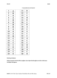 Apr 23, 2016 · kertas jawapan untuk soalan objektif 20 soalan ini saya susun selaras dengan perubahan format soalan 2016. Top Pdf Skema Jawapan Kertas Sains 018 1 123dok Com