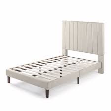 Find upholstered, wood, and metal platform bed frames as well as adjustable beds. Zinus Debi Upholstered Beige Fabric Bed Frame Double Bunnings Australia