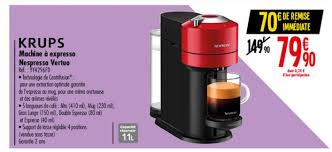 Achetez en ligne votre cafetière nescafé dolce gusto à prix e.leclerc. Offre Machine A Expresso Nespresso Vertuo Krups Chez Carrefour