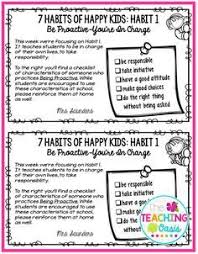 Today we'll be taking a look at the popular habit tracker idea, how habit trackers work, how to use a habit tracker, and 11 free printable habit tracker pdfs. 7 Habits Of Happy Kids Flyers Free Printable From The Fabulous Jessica Winston The Teaching Oasis Happy Kids Student Leadership Habits Of Mind