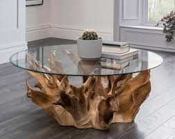 Black walnut & cedar stump coffee table. Tree Root Table Etsy