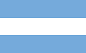 The national flag of argentina consists of three equal horizontal bands of light blue (top), white (centre) and light blue (bottom) the emblem featured on the white band is a yellow sun with a human face. Argentina