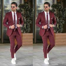 2021 Fashion Burgundy Wedding Tuxedos Handsome Designer Groom Tuxedos Style Dress Men Business Dinner Darty Suitjacket Pants Tie From Stunningdress88 48 70 Wedding Suits Men Prom Suits For Men Designer Suits For Men