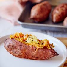 Place potatoes in the pan, then place the pan on the oven center rack. Easy Baked Sweet Potato Recipe Kitchn