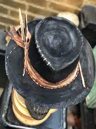 Vintage Rare Custom Hat Broke From My Head Down Etsy In 2021 Hats For Men Women Hats Fashion Leather Hats
