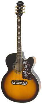 Epiphone Ej200sce Electro Acoustic Guitar Vintage Sunburst Electro Acoustic Guitar Epiphone Acoustic Guitar
