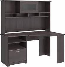 The compartments create mystery and surprise to lovers of antiques. Amazon Com Bush Furniture Cabot Corner Desk With Hutch In Heather Gray Furniture Decor
