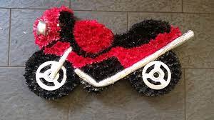Eileen Jenkins Motorbike Funeral Flowers Diy Floral Spray Funeral Flowers