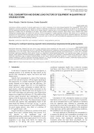 Pdf Fuel Consumption And Engine Load Factors Of Equipment