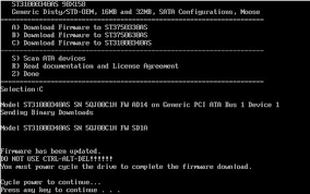 Procedure For Firmware Update Via Bootable Cd Windows Seagate Support Uk