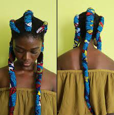 Ankara Print Braids Are The Coolest New Summer Hairstyle Tribal Hair Natural Hair Styles For Black Women Summer Hairstyles