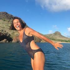 Animatrice, productrice, mother of two! The Swimsuit One Piece Blue Alessandra Sublet On The Account Instagram Of Alessandra Sublet Spotern