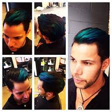 Green And Blue Hair Merman Peacock Mens Hair Boys Colored Hair Boys Dyed Hair Men Hair Color