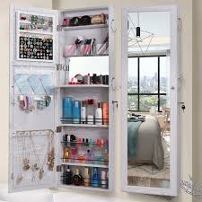 Ebern Designs Rossburg Wall Mounted Jewelry Armoire With Mirror Reviews