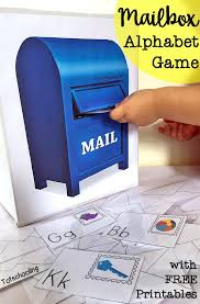 Mailbox Alphabet Game With Free Printables Community Helpers Preschool Alphabet Games Community Helpers Unit