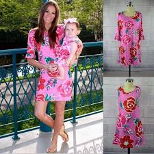 Click To Buy 3xl Plus Size Mom Kids Spring Summer Dresses Women Girl Fashi Mother Daughter Dress Mother Daughter Outfits Mother Daughter Dresses Matching