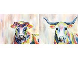 Paint And Sip Rainbow Cows Houston