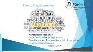 We've collected the best exchanges and listed them for you below. Paybis Intro To Cryptocurrencies