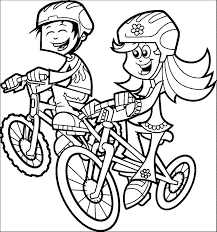 The best selection of royalty free kid bike vector art, graphics and stock illustrations. Girl And Boy Riding Cycle Coloring Pages Bike Drawing Cartoon Coloring Pages Cool Coloring Pages