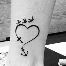 Free Spirit Heart Anchor And Birds Tattoo Infinity Tattoos Tattoos Love Tattoos
