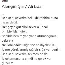 Alengirli Siir Ali Lidar Siir Guzel Soz Ve Ozlu Sozler
