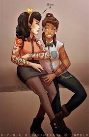 Not Some Half Baked Avatar — k-y-h-u: Korrasami collab with baramikasa!  (done...