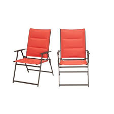 Mix And Match Steel Padded Sling Folding Outdoor Patio Dining Chair In Ruby Red 2 Pack In 2020 Patio Dining Chairs Outdoor Dining Chairs Patio Dining