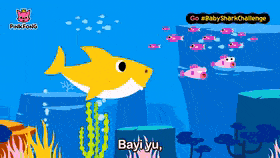 Fecal material referred to in a childish vein; Best Baby Shark Original Gifs Gfycat