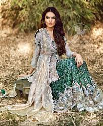 Light Fawn Front Open Shirt Bottle Green Bridal Lehenga Pakistani Bridal Dresses Pakistani Bridal Wear Bridal Outfits
