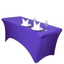 5 Ft Purple Rectangular Stretch Spandex Tablecloth Purple Wedding Decorations Purple Tablecloth Purple Chair