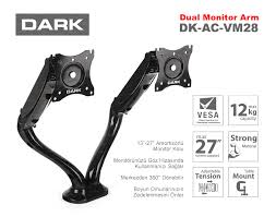 Dark Vm28 2 X 13 27 Monitor Destekli Amortisorlu Masa Monte Lcd Monitor Ve Tv Kolu Dk Ac Vm28 Monitor Aksesuar Aksesuar Teknobiyotik
