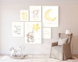 Nursery Decor Elephant Nursery Wall Art Neutral Twinkle Etsy In 2020 Baby Room Wall Baby Wall Art Elephant Nursery Wall