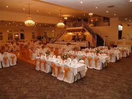 Orange And Brown Wedding Reception Photo Gallery Photo Of Orange And White Wedding Recept White Weddings Reception Orange Wedding White Wedding Decorations