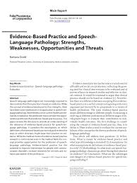 Pdf Evidence Based Practice And Speech Language Pathology