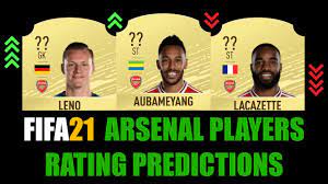 Fifa 21 Arsenal Players Rating Prediction W Aubameyang Saliba Leno Pepe Saka Torreira Youtube