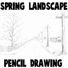 Subscribe to my channel to get more drawing videos.▽ visit to my channel :➞. How To Draw Spring Landscape Scene In One Point Perspective Drawing Tutorial How To Draw Step By Step Drawing Tutorials