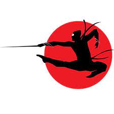 Download Ninja Silhouette On Red Circle Background For Free Ninja Cumpleanos De Ninjas Dibujos