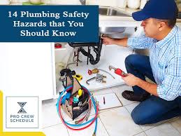 Cleaning tools and exhaust pipes: 14 Plumbing Safety Hazards That You Should Know Pro Crew Schedule
