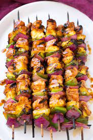 To do so, season chicken to your tastes and then arrange chicken once the chicken breast is arranged in the plate, add 2 tablespoons of chicken broth or water to the bottom of the pie plate and cover with plastic wrap. Hawaiian Chicken Kebabs With Pineapple Cooking Classy