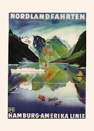 Norway Travel Poster Art Deco Travel Poster Norway Cruise Poster Cottage Wall Art Home Decor R Retro Travel Poster Vintage Travel Posters Travel Posters