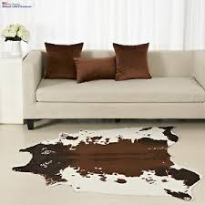 How to clean a faux cowhide rug. Large Cowhide Rug Cow Skin Hide Leather Carpet Faux Animal Print Office Bed Room Ebay