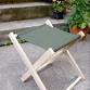 Wood and Canvas Folding Camp Chair / Gardener’s Stool