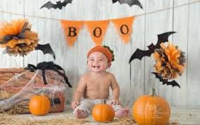 Cheerful little witch with a magic wand and glowing b. 37 Trendy Baby First Halloween Photo Shoot Halloween Baby Pictures Halloween Photoshoot Baby Halloween Mini Session