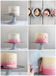 Glasur Selbst Kuchen Dekorieren Ombre Look Spatel Creme Butter In Verschi Food Butterinverschi Fo Cake Decorating Techniques Cake Decorating Cake