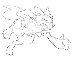 32 mega lucario coloring page in 2020 coloring pages coloring. Pokemon Lucario Coloring Pages