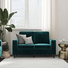 Dhp Cooper Loveseat Green Velvet Walmart Com In 2020 Love Seat Living Room Decor Dhp