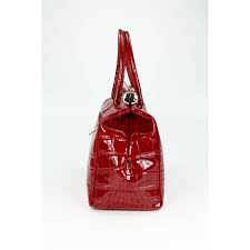 Bordeauxrot bezeichnet einen ins leichte violett übergehenden roten farbton. Belli The Bag Xl Ledertasche Bordeaux Rot Lack Kroko Belli Shop
