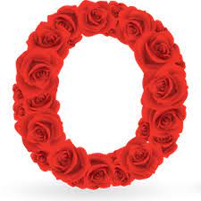 Red Roses Alphabet Letter O Numero Para Imprimir Alfabetos Elegantes Rosas Rojas