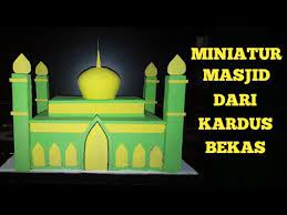 Kerajinan tangan dari kardus menjadi miniatur rumah, juga bisa anda gunakan sebagai hiasan rumah dari kreasi unik. Cara Membuat Miniatur Masjid Dari Kardus Bekas Youtube