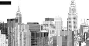 Black And White New York City Skyline New York City Skyline Drawing Skyline Vertical City